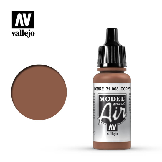 Vallejo Model Air , 71.068 Copper (Metallic) , 17 ml